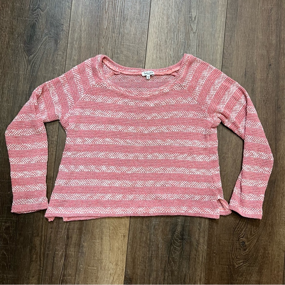 Splendid Pink Striped Sweater
